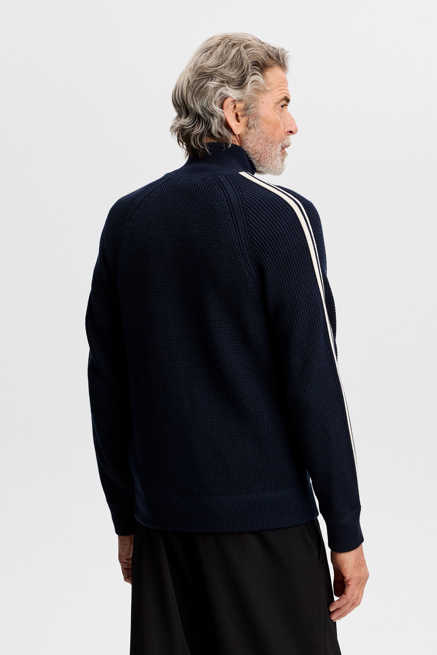 Craig Zip Knit Cardigan in JL Navy by J.Lindeberg