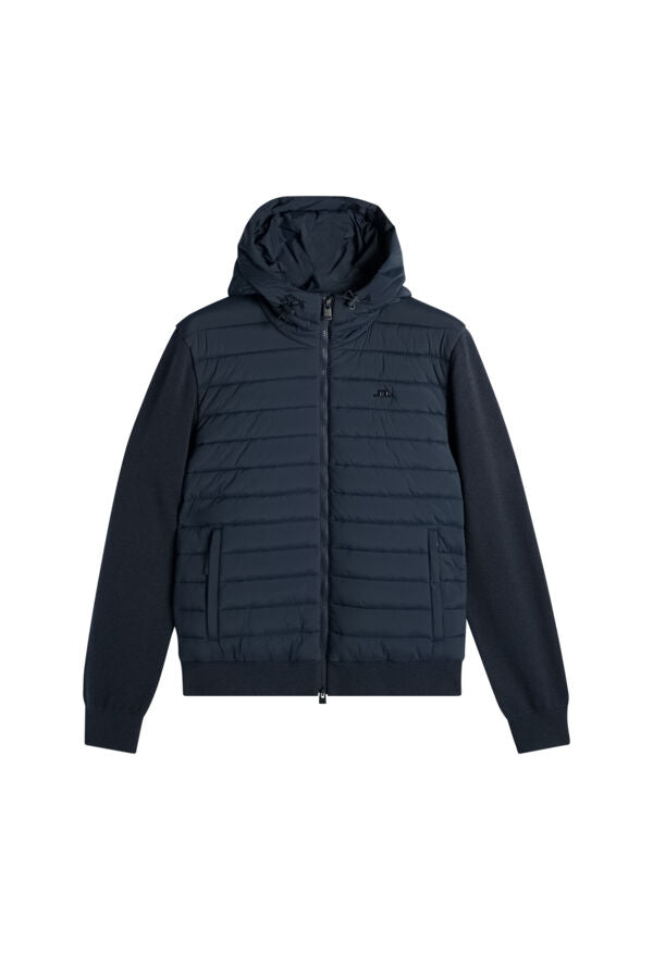 Thaden Knit Hood Hybrid Jacket / JL Navy