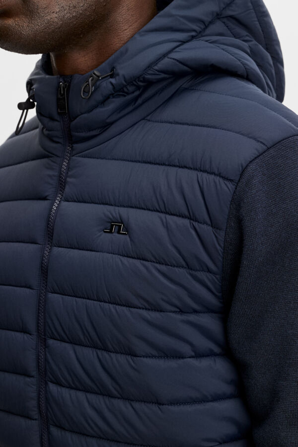 Thaden Knit Hood Hybrid Jacket / JL Navy