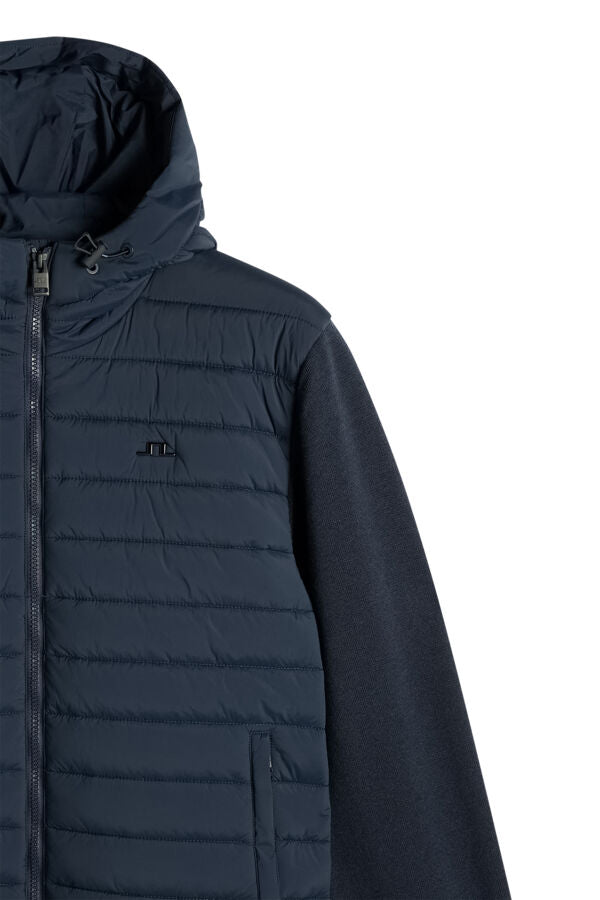 Thaden Knit Hood Hybrid Jacket / JL Navy
