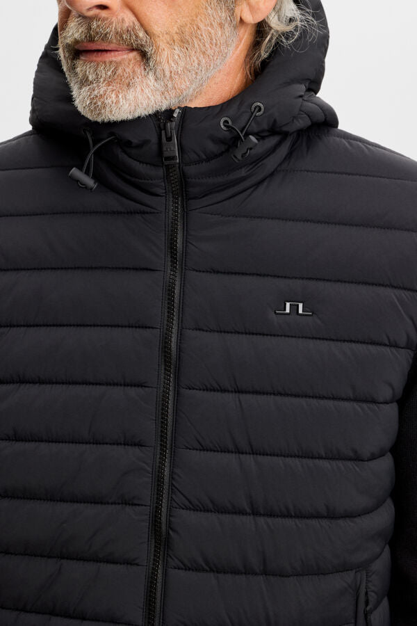 Thaden Knit Hood Hybrid Jacket / Black