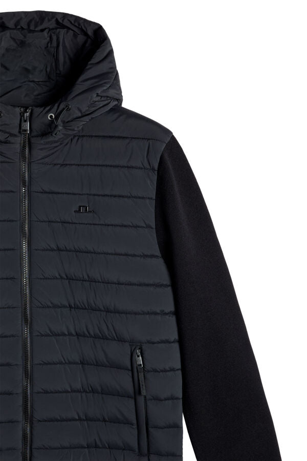 Thaden Knit Hood Hybrid Jacket / Black