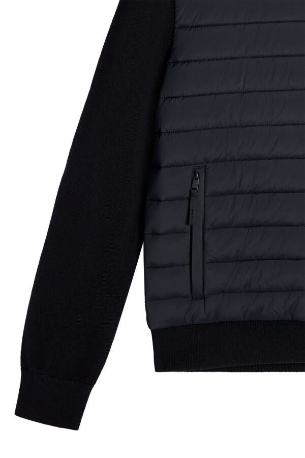 Thaden Knit Hood Hybrid Jacket / Black