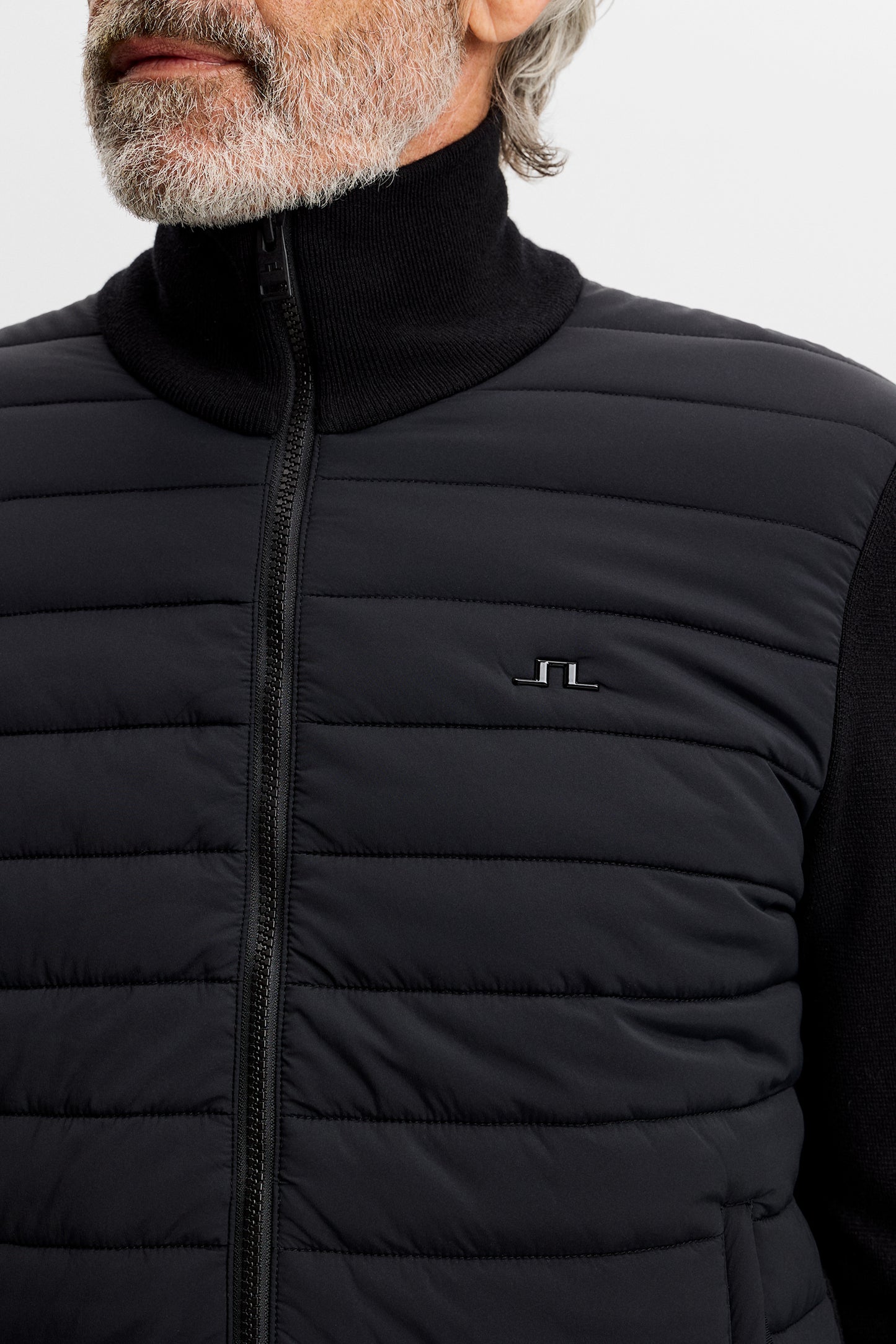 Boen Knit Hybrid Jacket in Black by J.Lindeberg