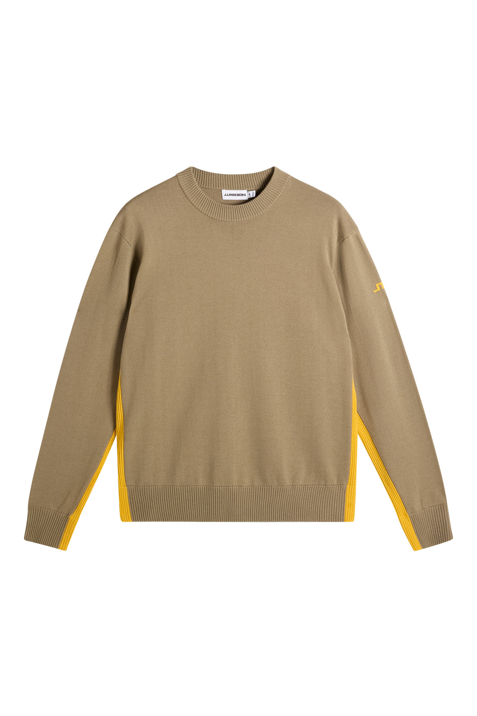 Chester Side Stripe Knit Crew / Brindle