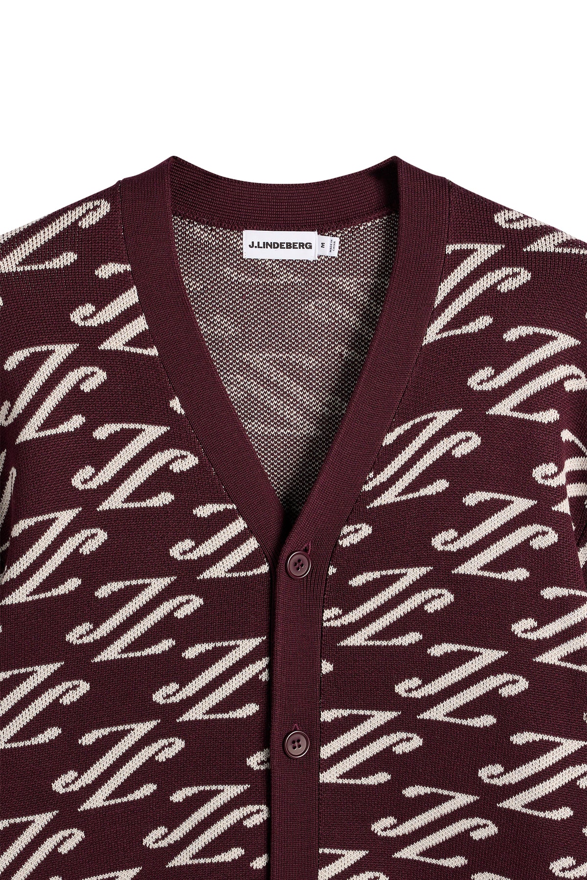 Denny Jacquard Cardigan in Cardi Jacquard - Winetasting by J.Lindeberg