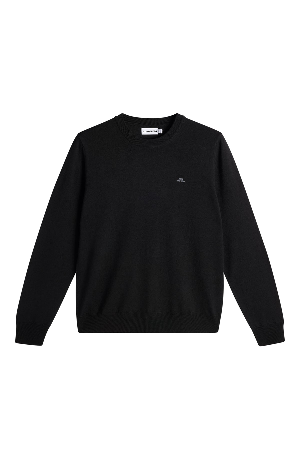 Keane Merino Crew Neck in Black by J.Lindeberg
