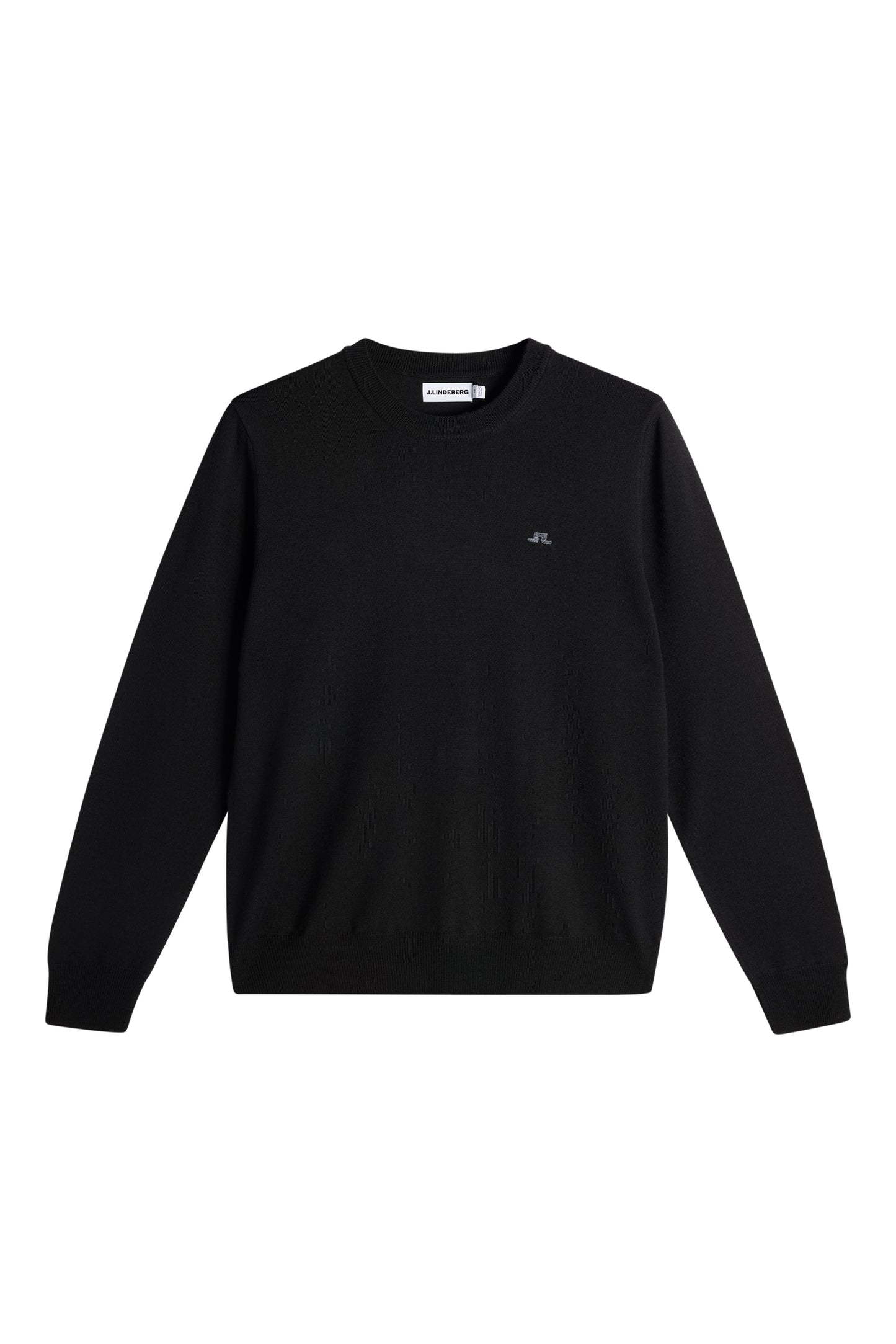 Keane Merino Crew Neck in Black by J.Lindeberg