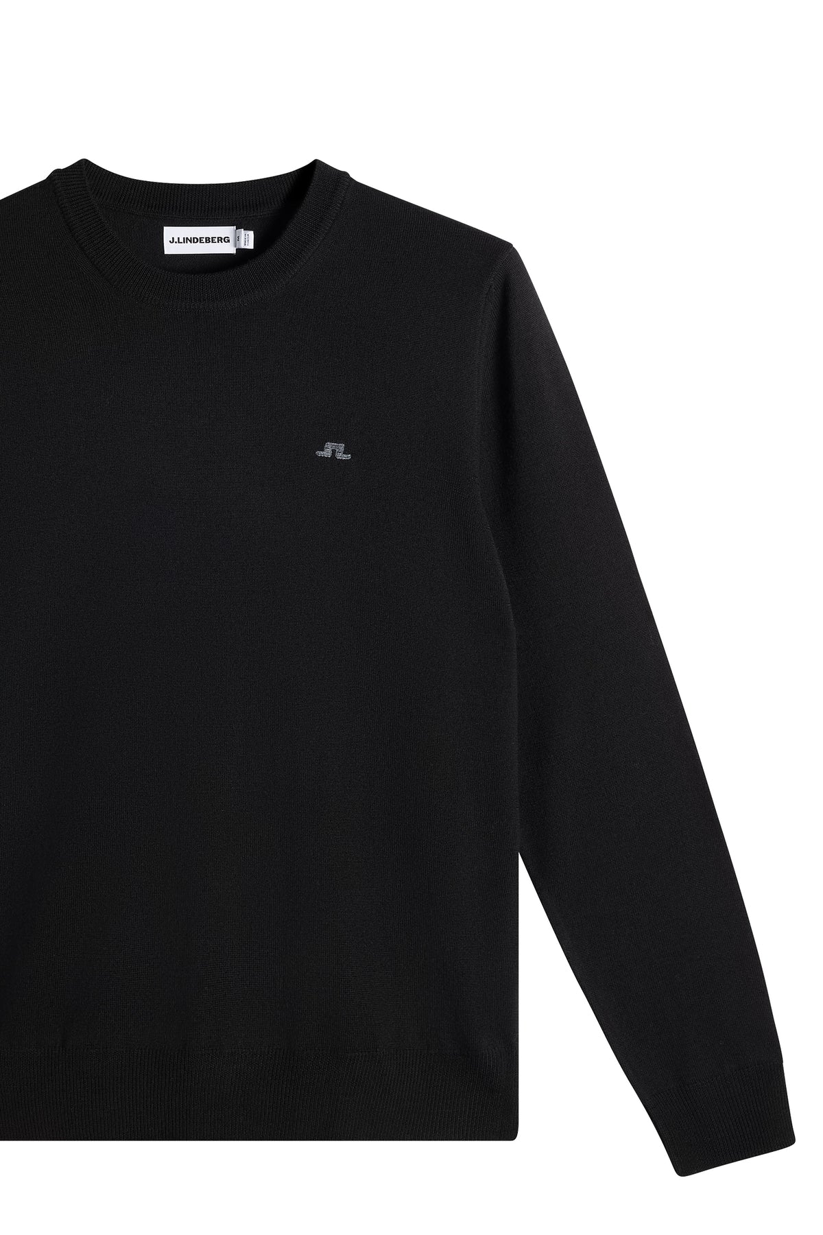 Keane Merino Crew Neck in Black by J.Lindeberg