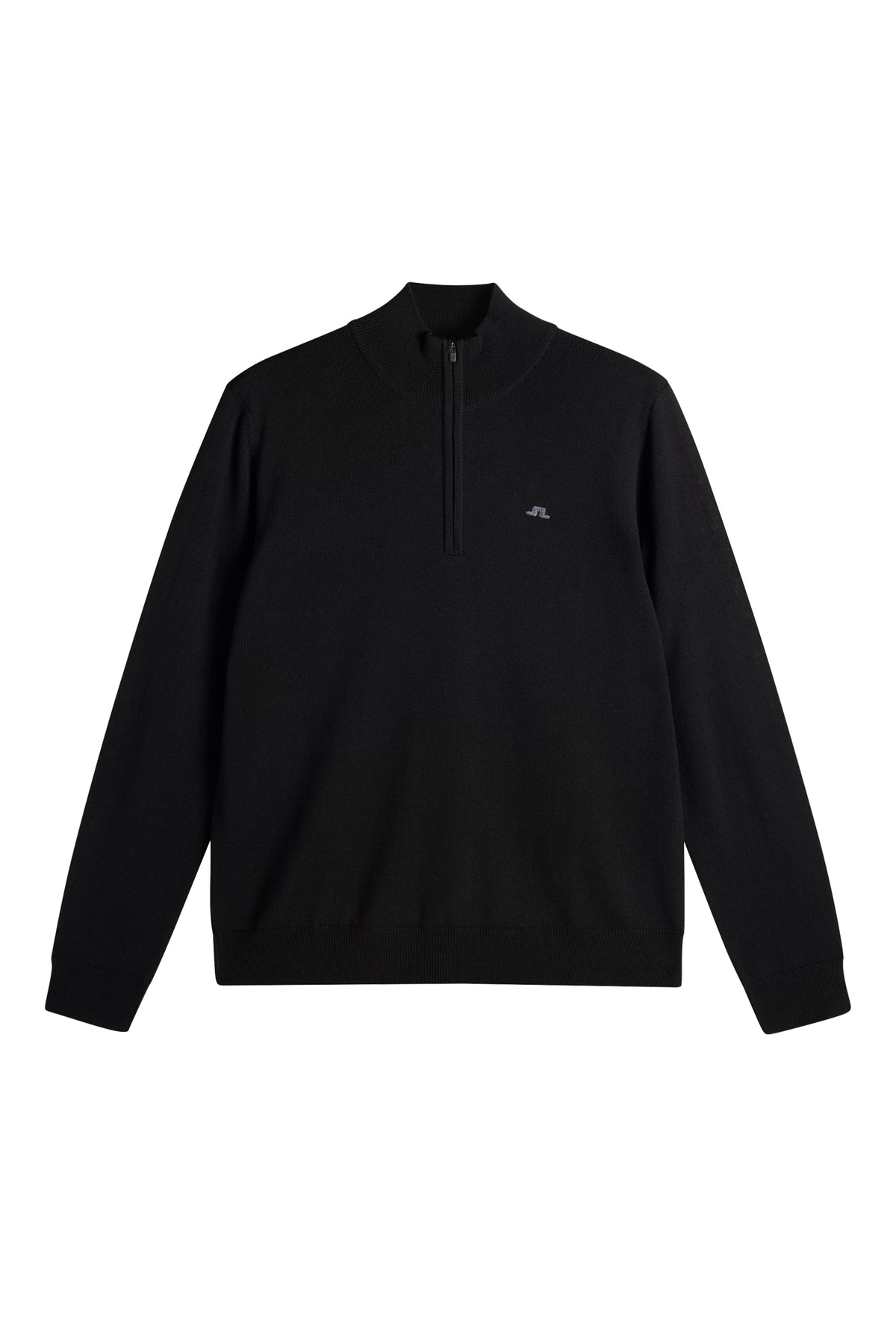 Kiyan Quarter Zip Sweater in Black by J.Lindeberg