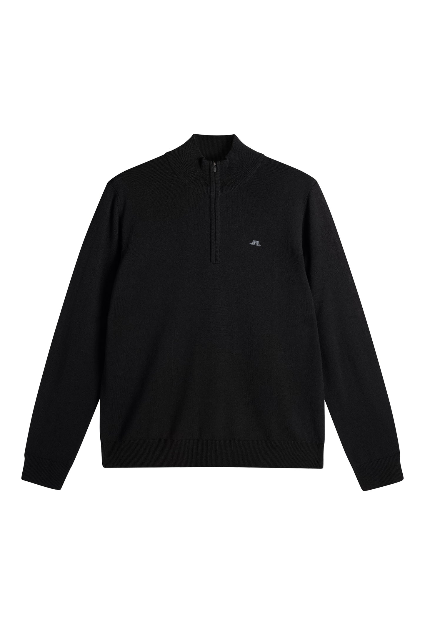 Kiyan Quarter Zip Sweater in Black by J.Lindeberg