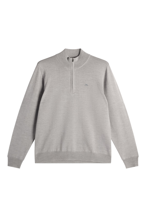 Kiyan Quarter Zip Sweater / Light Grey Melange