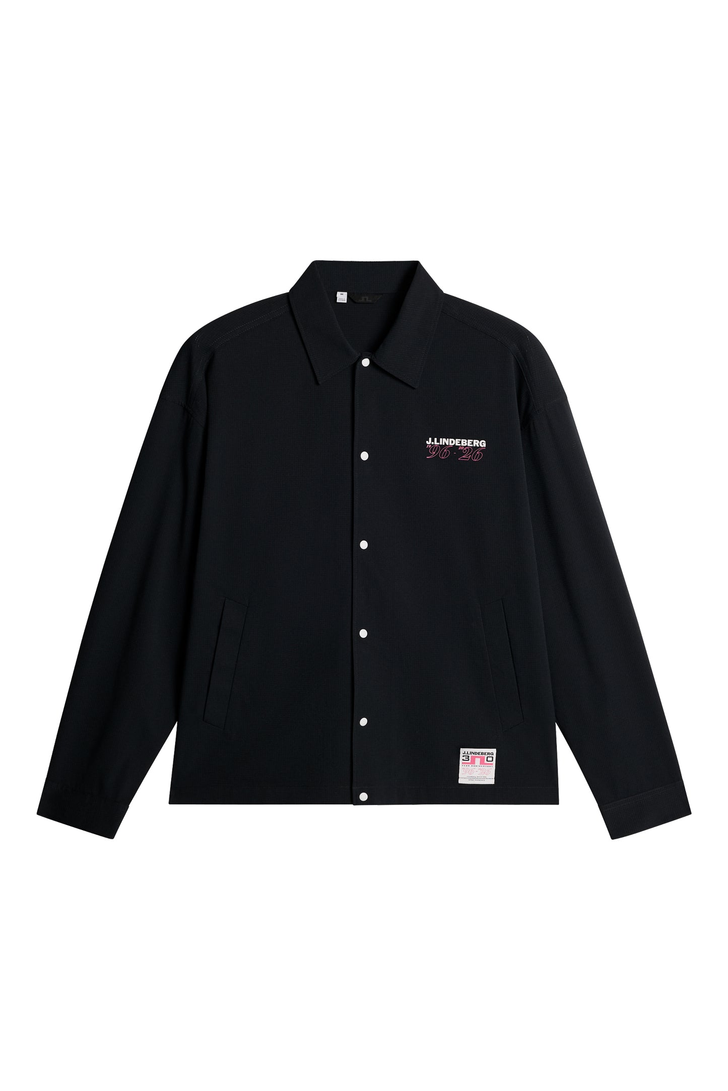 30Y Cam Coach Jacket in Black by J.Lindeberg