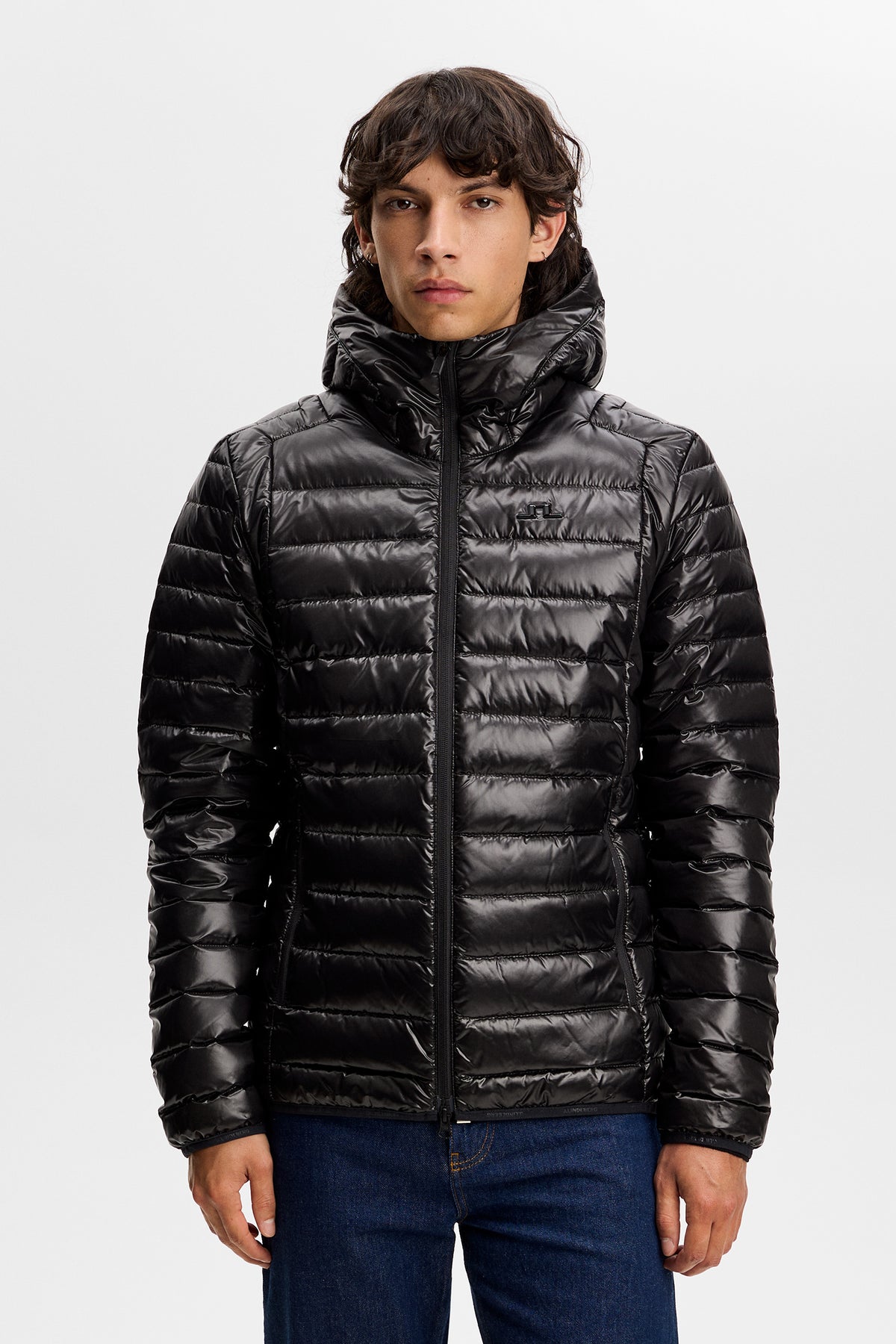 Oden Light Down Hood in Black by J.Lindeberg
