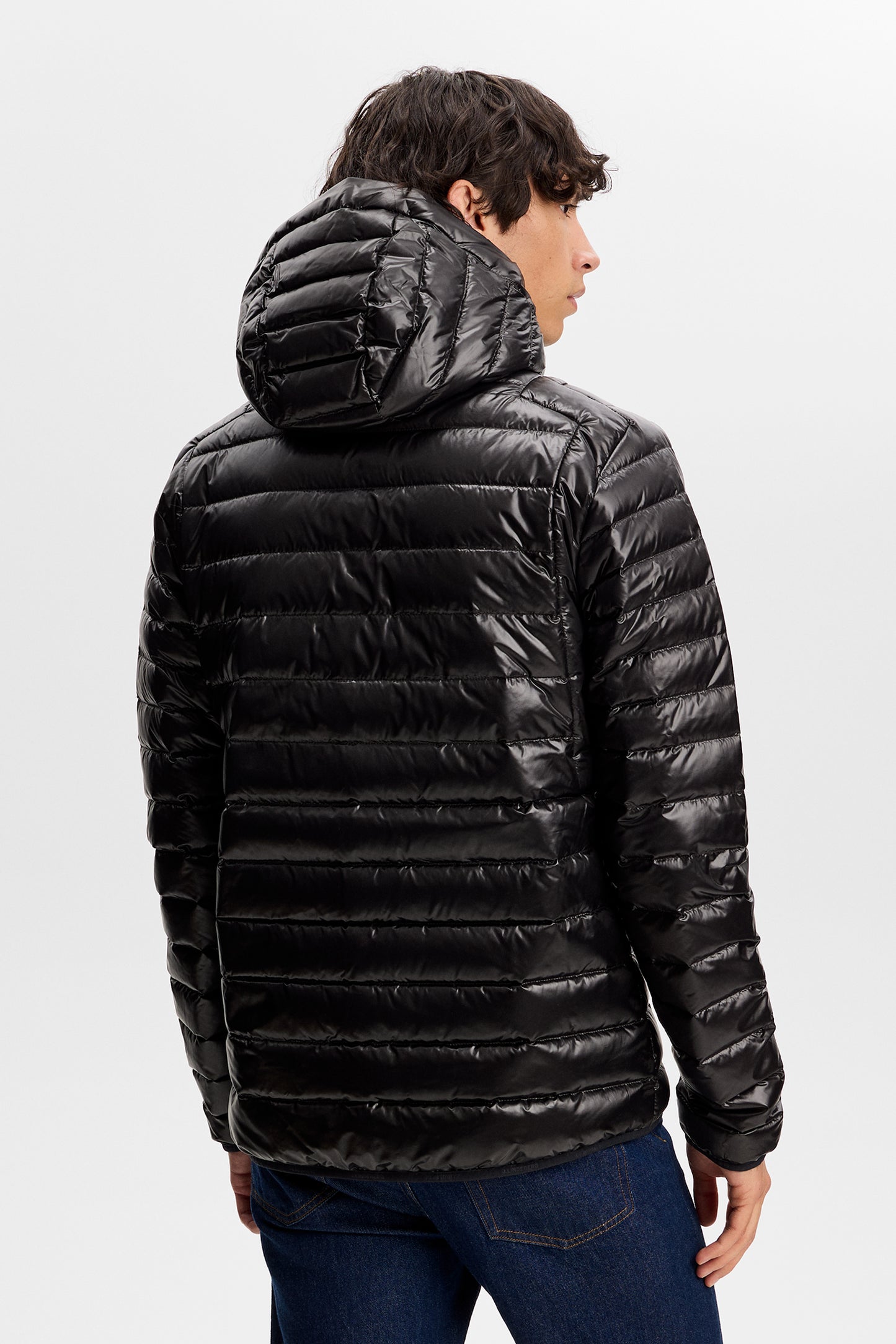 Oden Light Down Hood in Black by J.Lindeberg
