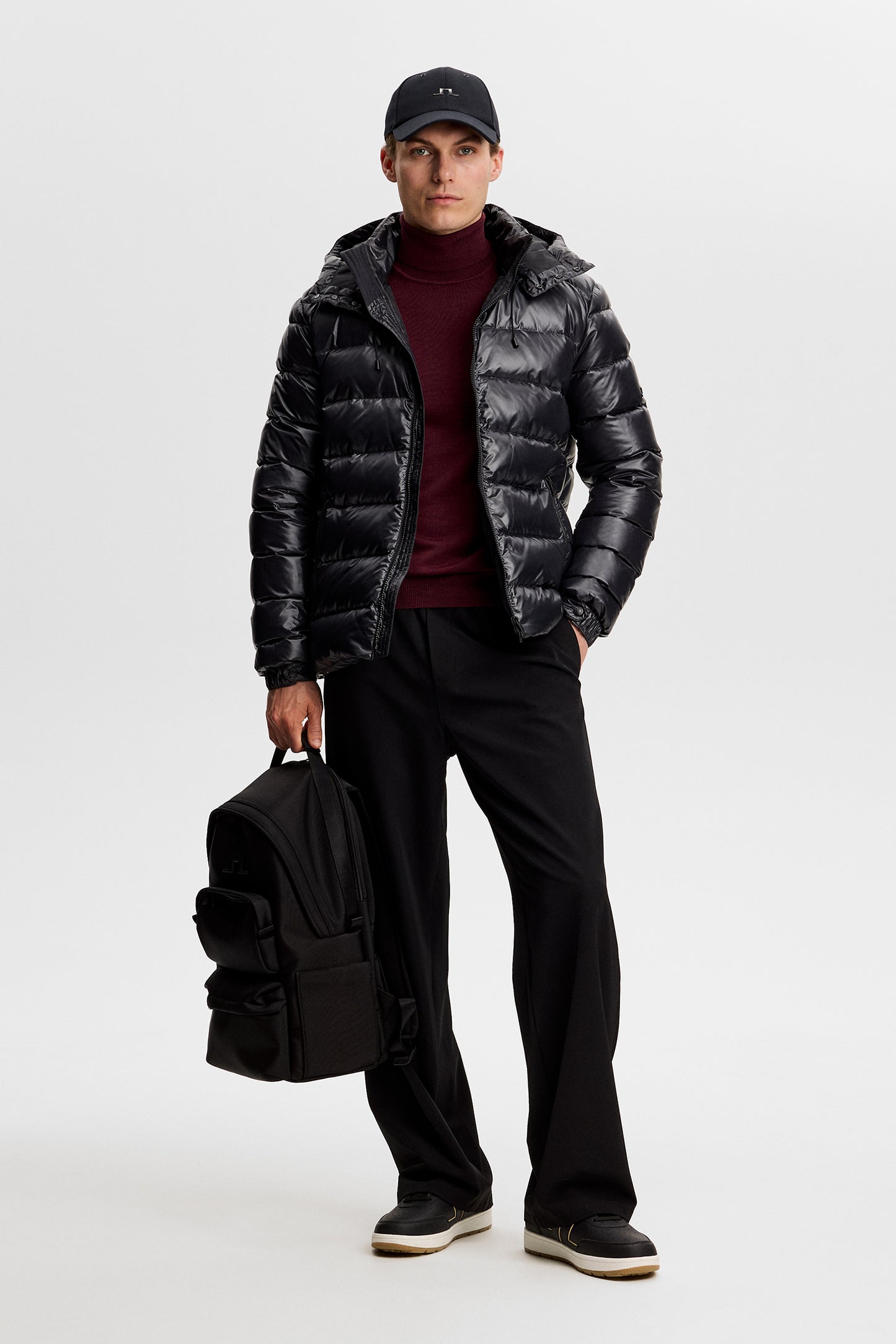 Creek Light Down Jacket in Black by J.Lindeberg