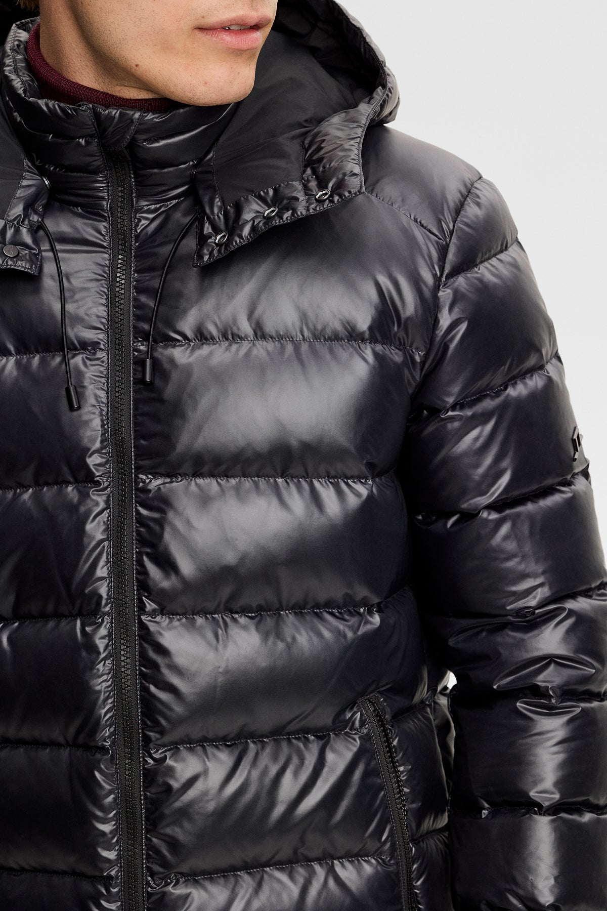 Creek Light Down Jacket in Black by J.Lindeberg