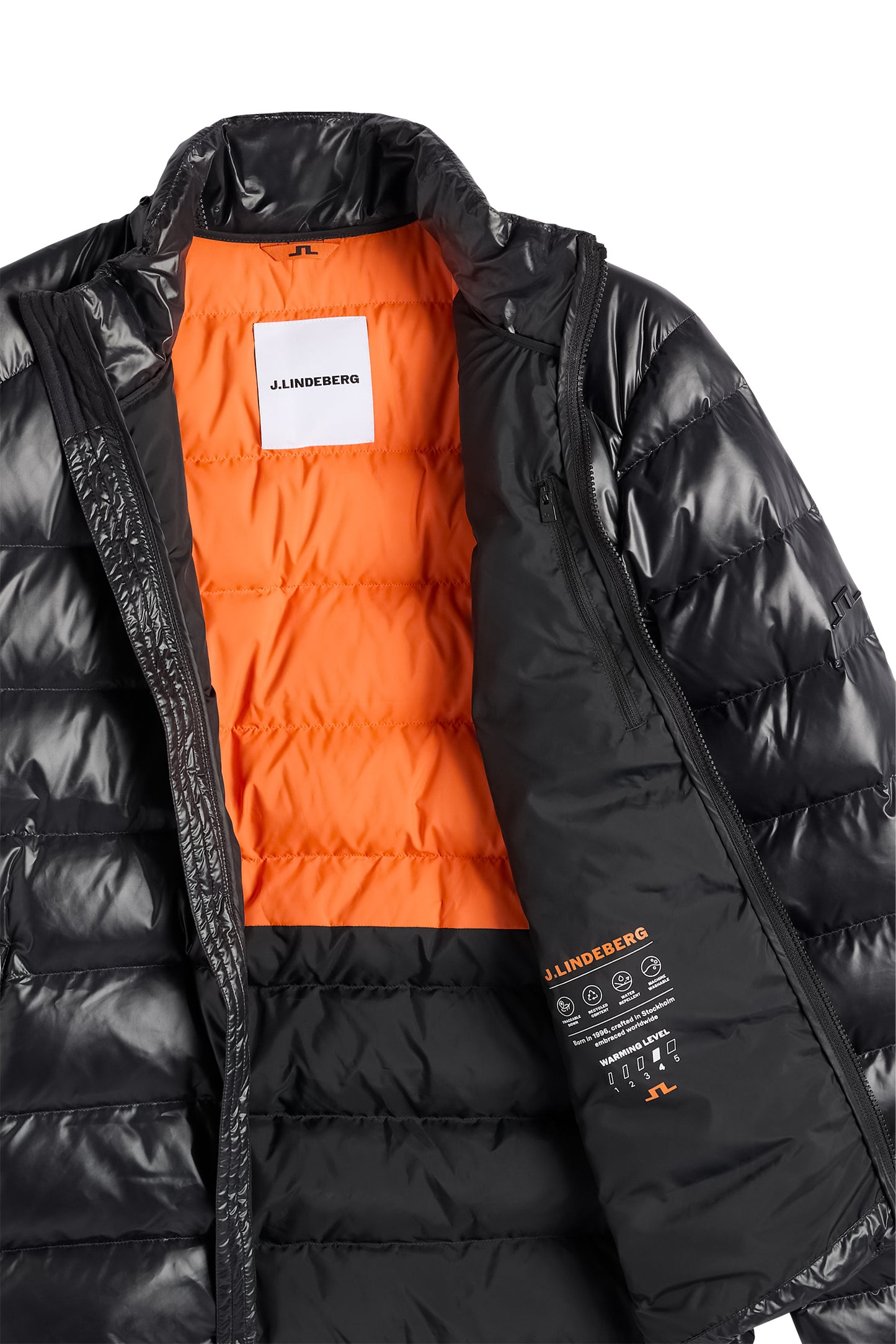 Creek Light Down Jacket in Black by J.Lindeberg