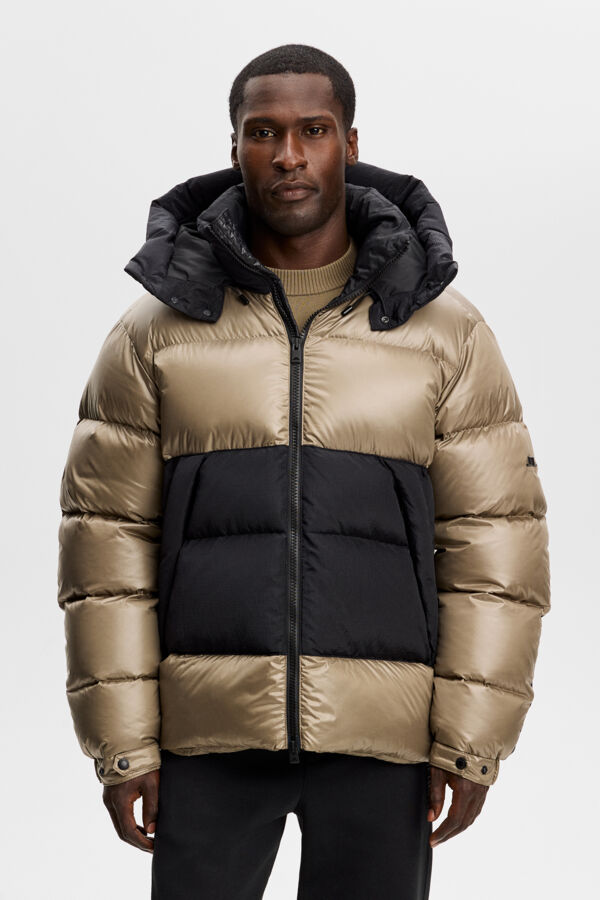 Creek Block Down Jacket / Black