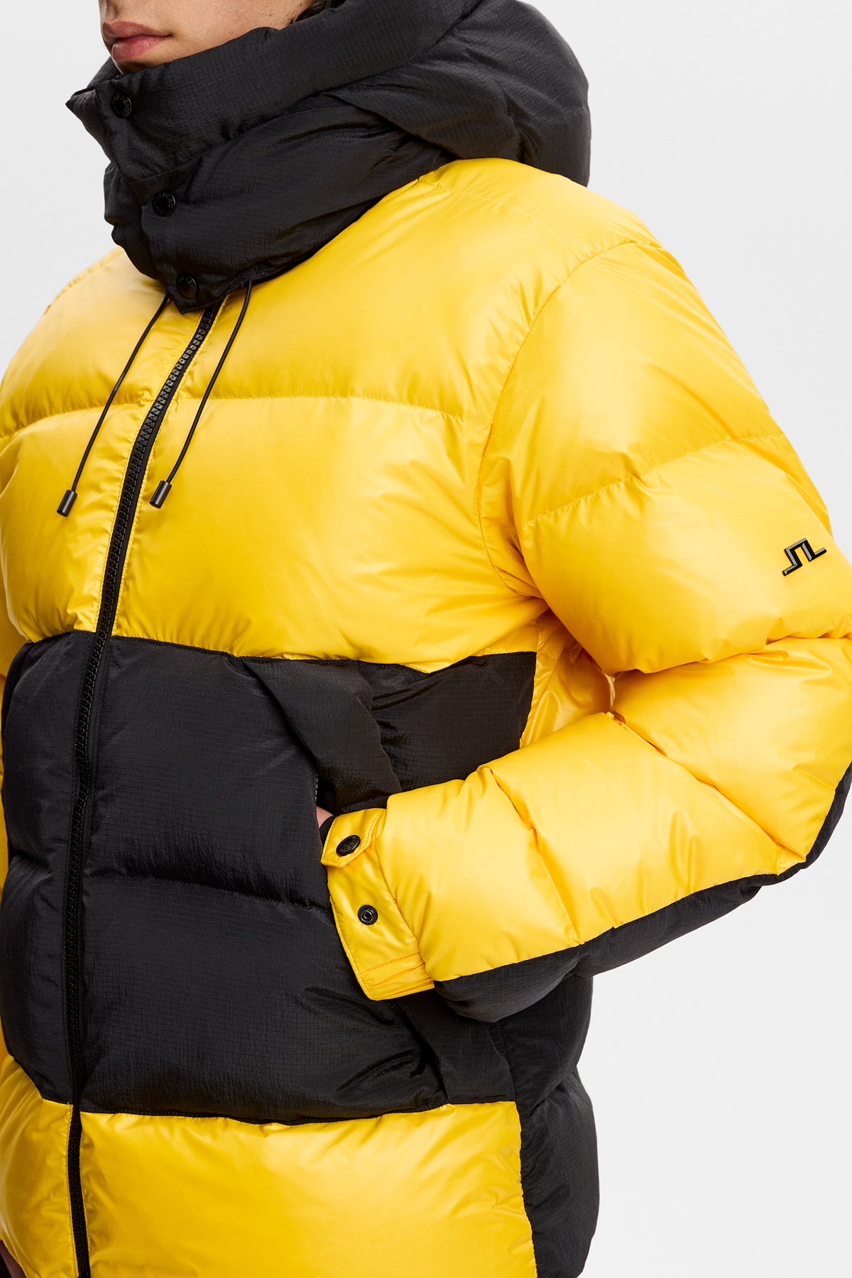 Creek Block Down Jacket in Bumblebee by J.Lindeberg