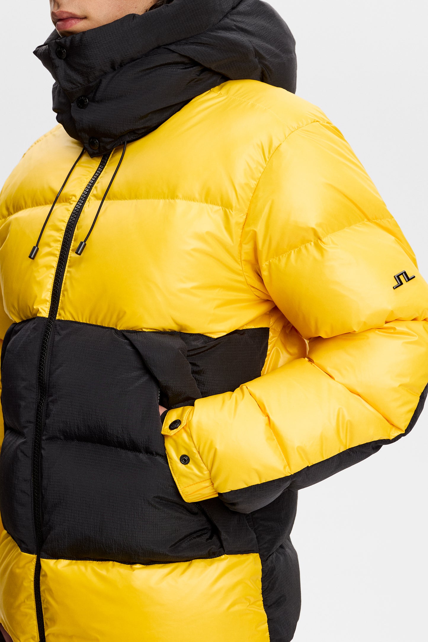 Creek Block Down Jacket in Bumblebee by J.Lindeberg