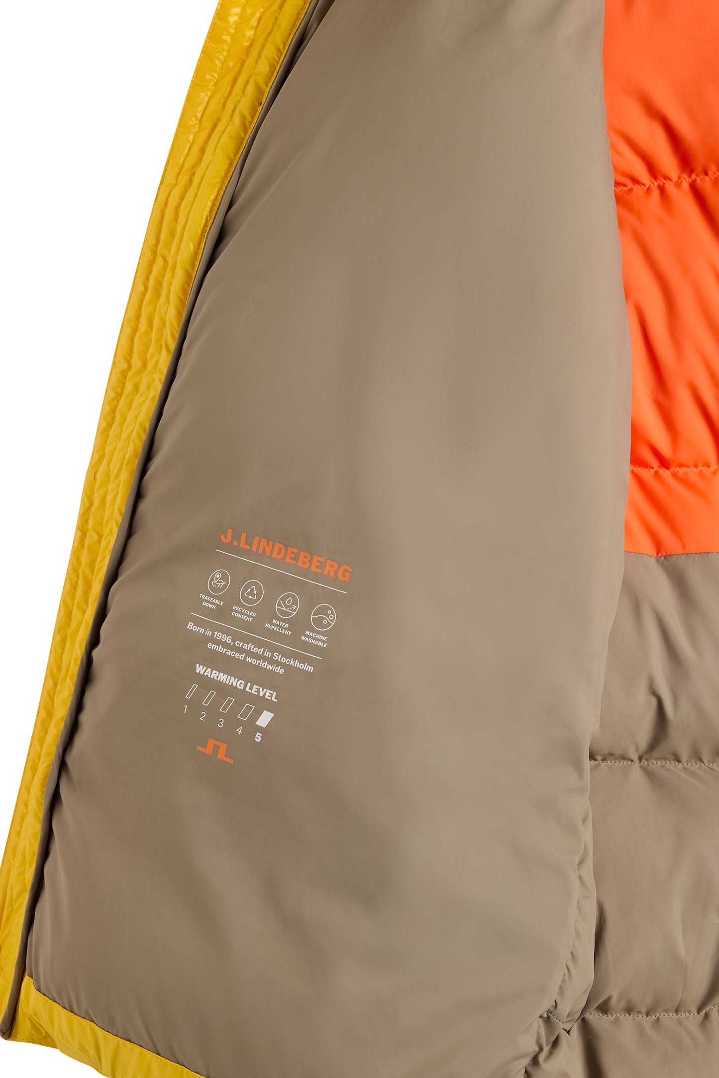 Creek Block Down Jacket in Bumblebee by J.Lindeberg