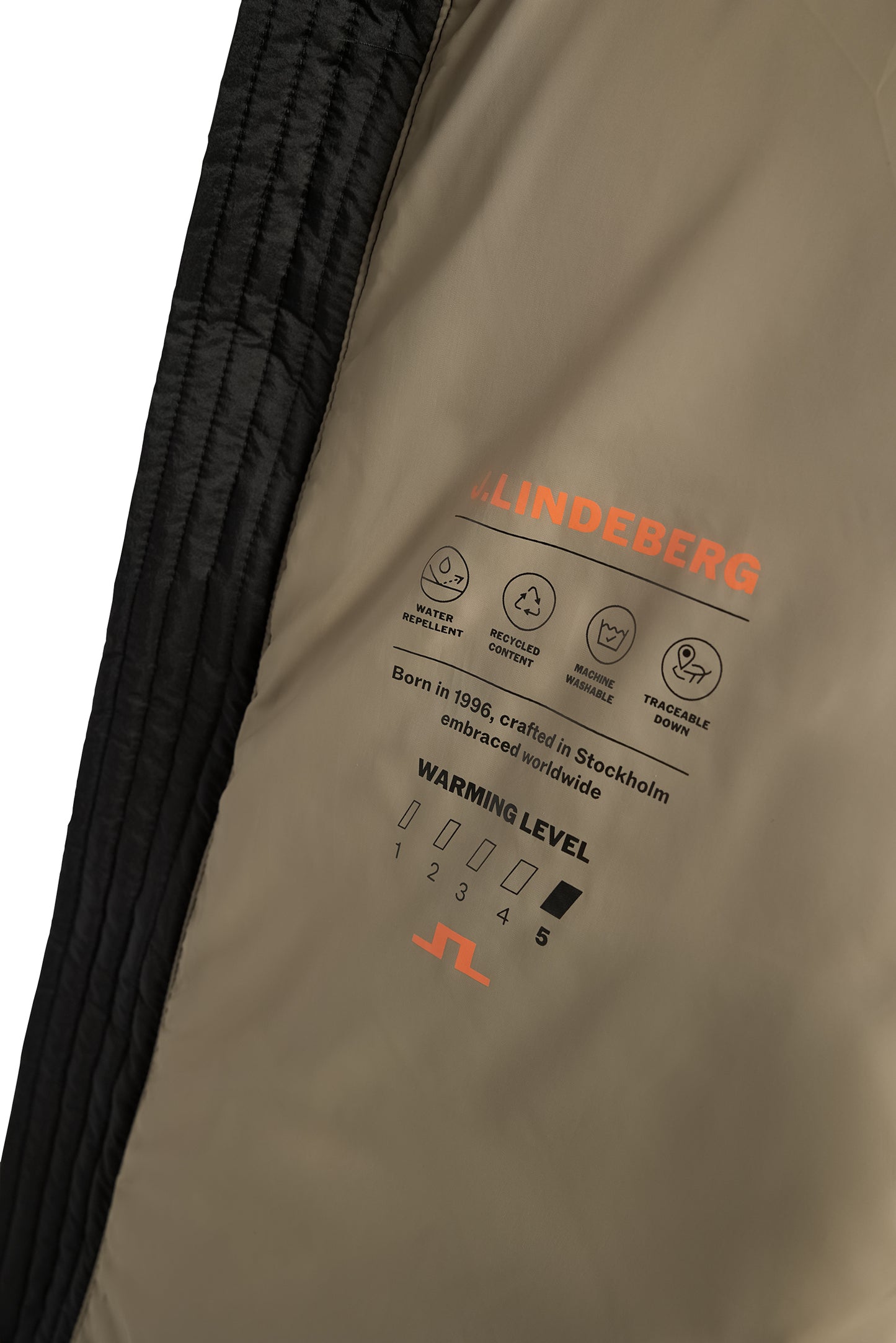 Creek Crinkle Down Parka in Black by J.Lindeberg