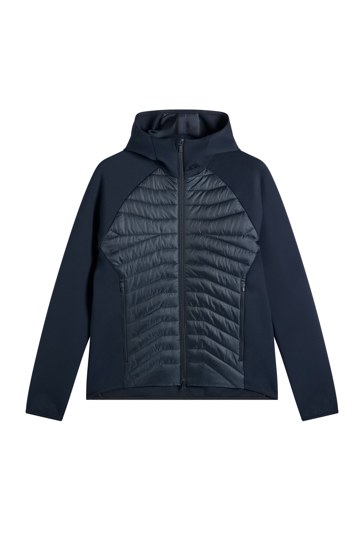 Heyden Quilt Hybrid Hood in JL Navy by J.Lindeberg