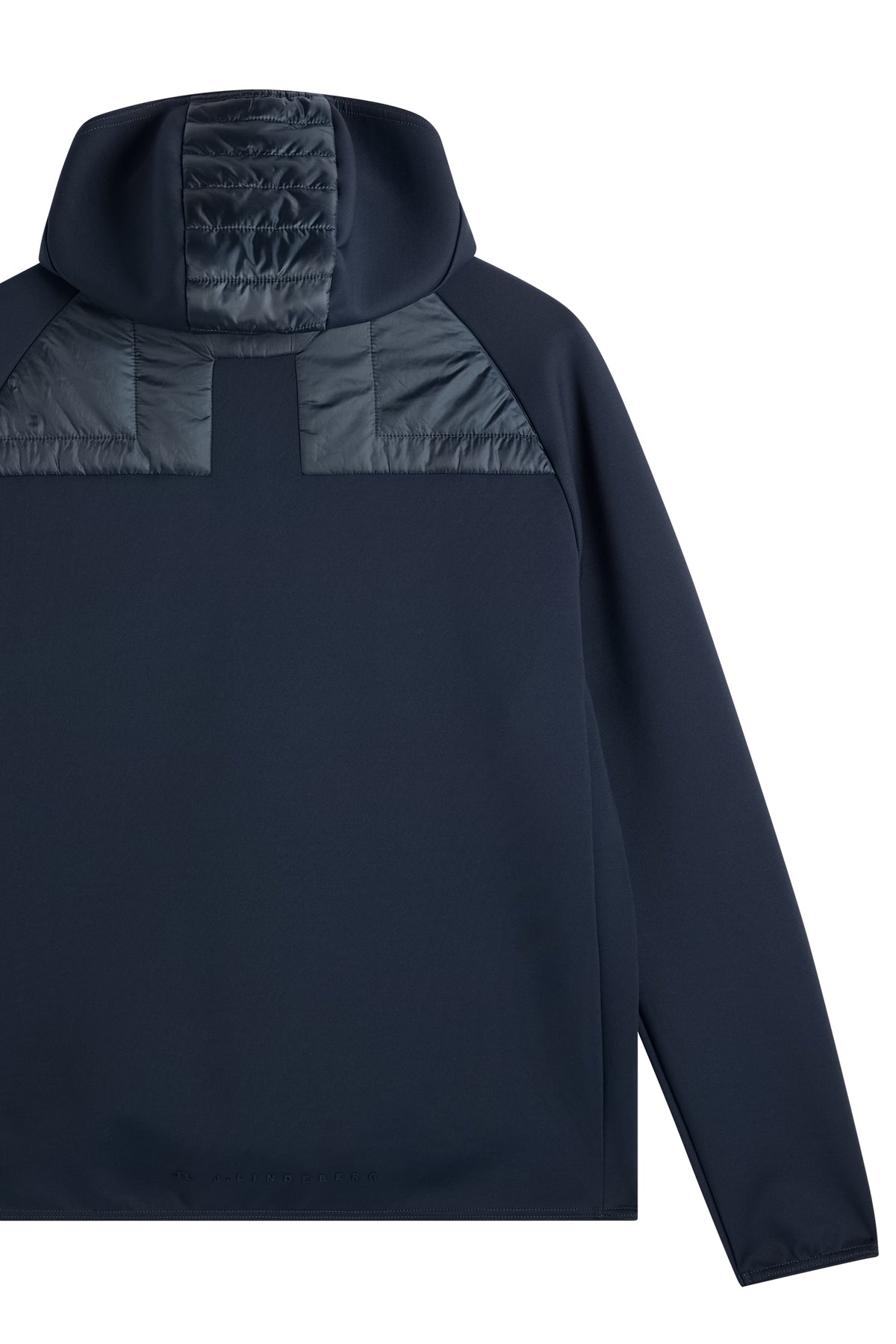 Heyden Quilt Hybrid Hood in JL Navy by J.Lindeberg