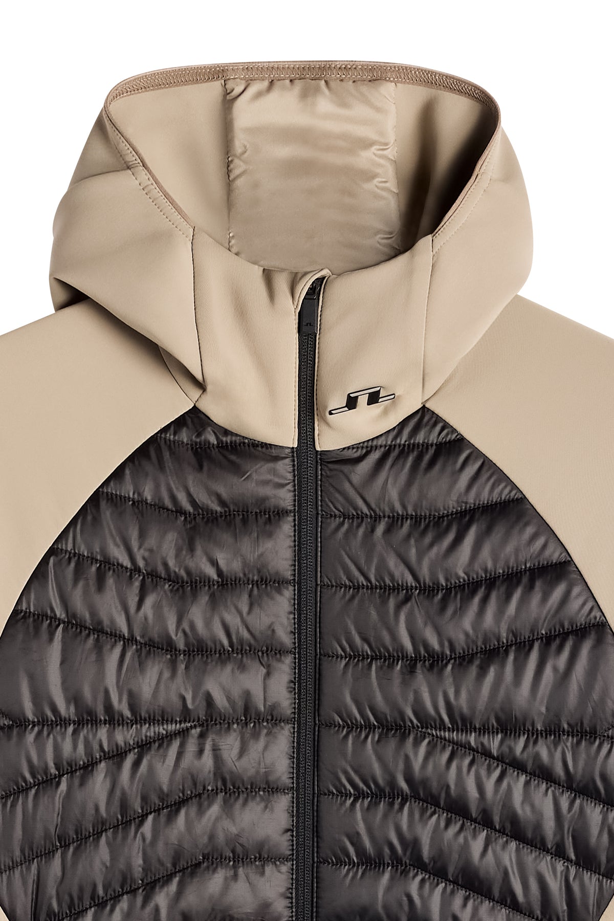 Heyden Quilt Hybrid Hood in Brindle by J.Lindeberg