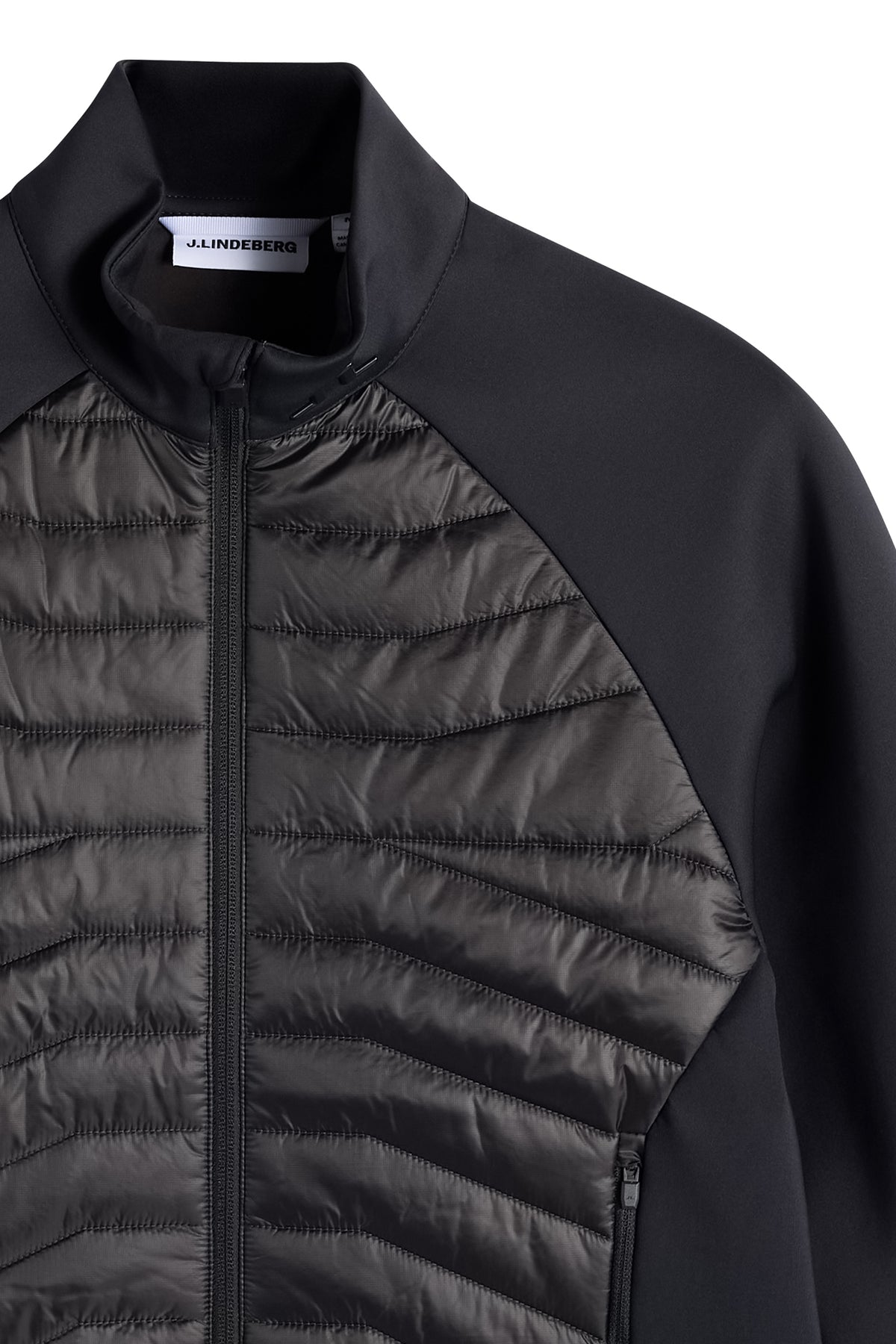 Heyden Quilt Hybrid Jacket in Black by J.Lindeberg