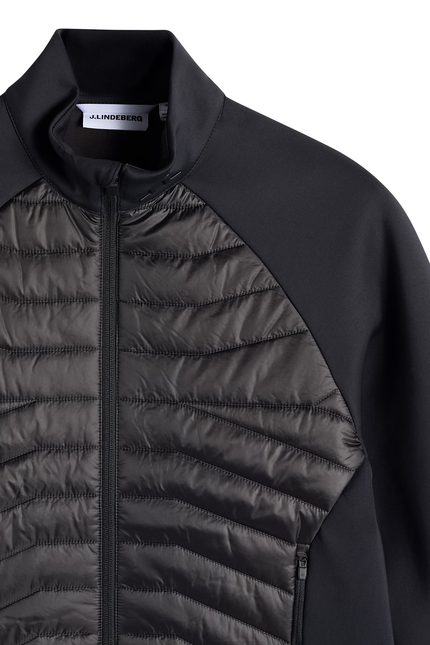 Heyden Quilt Hybrid Jacket in Black by J.Lindeberg