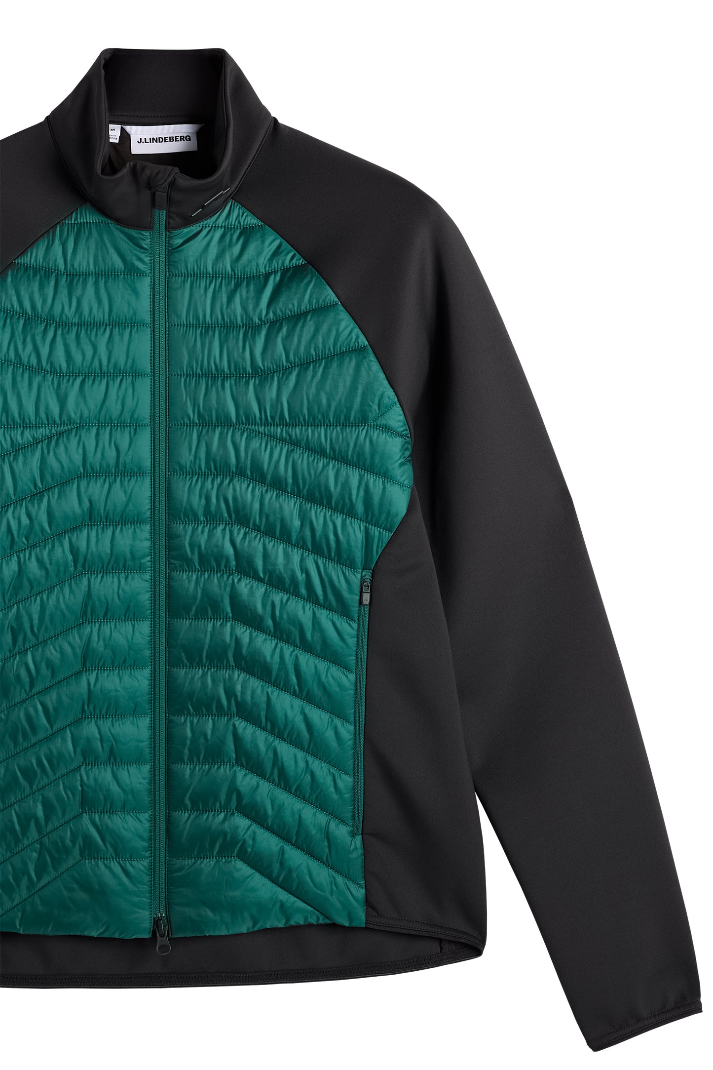 Heyden Quilt Hybrid Jacket in Forest Biome by J.Lindeberg