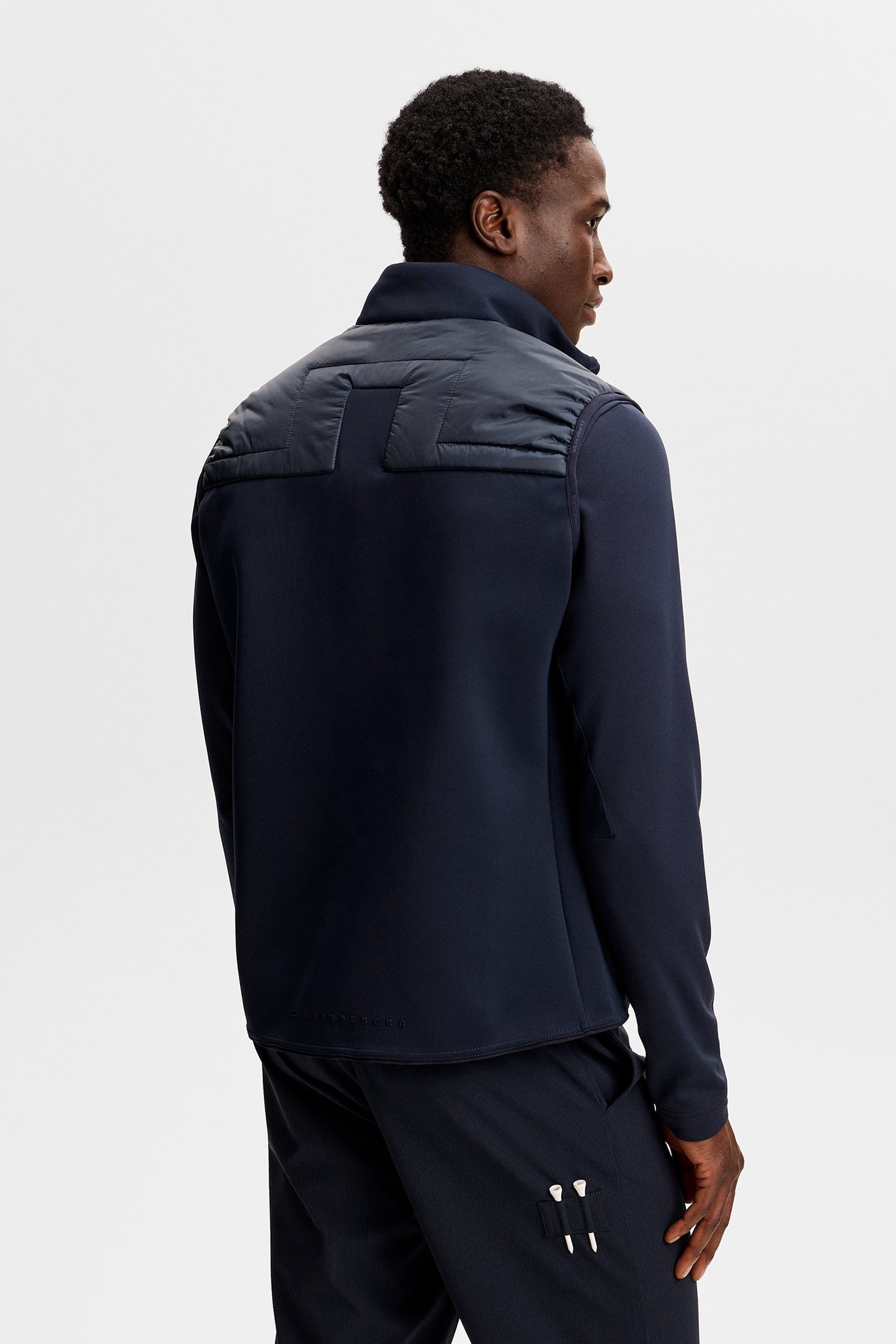 Heyden Quilt Hybrid Vest in JL Navy by J.Lindeberg