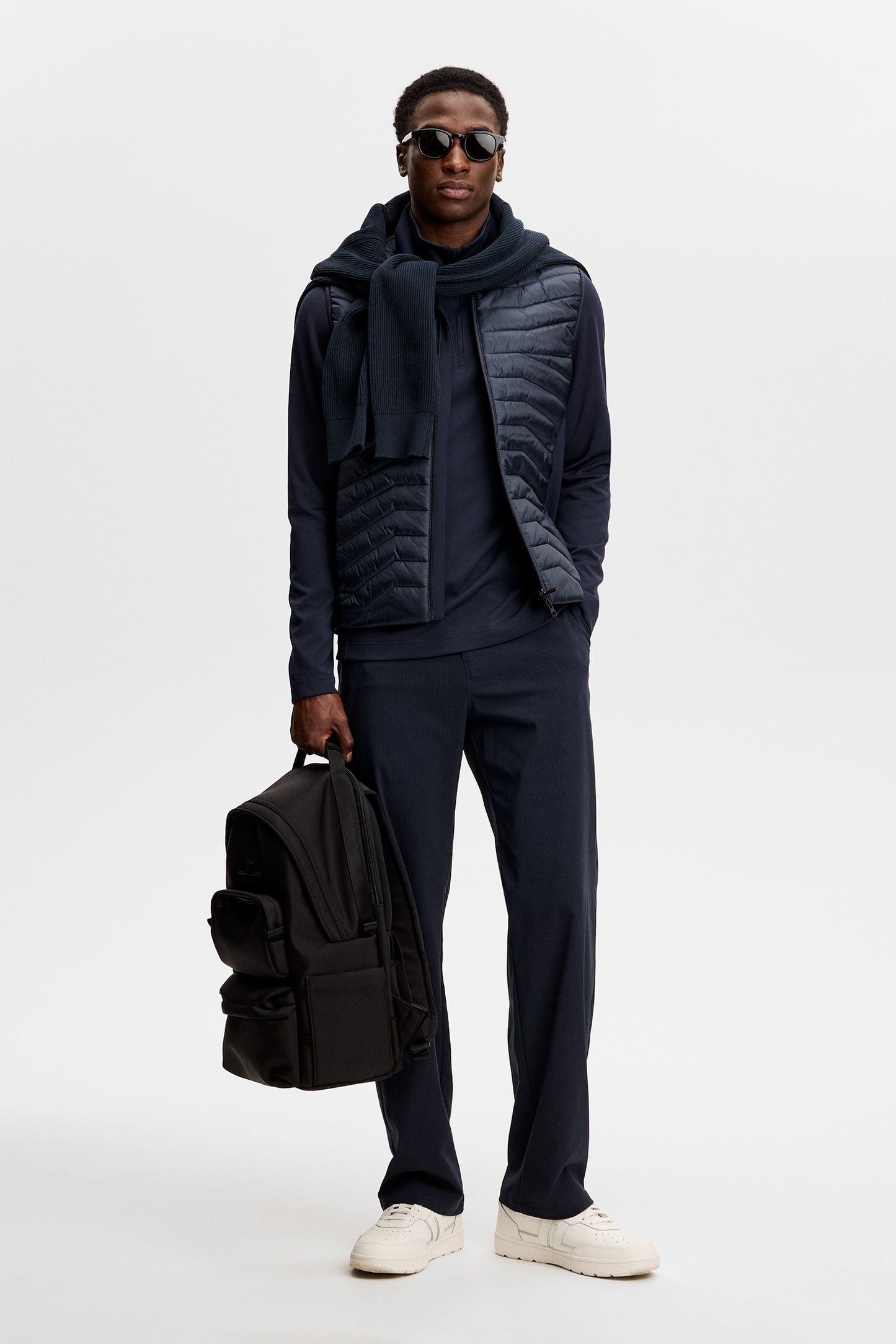 Heyden Quilt Hybrid Vest in JL Navy by J.Lindeberg
