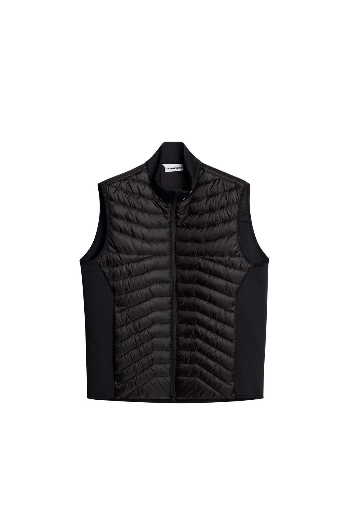 Heyden Quilt Hybrid Vest in Black by J.Lindeberg