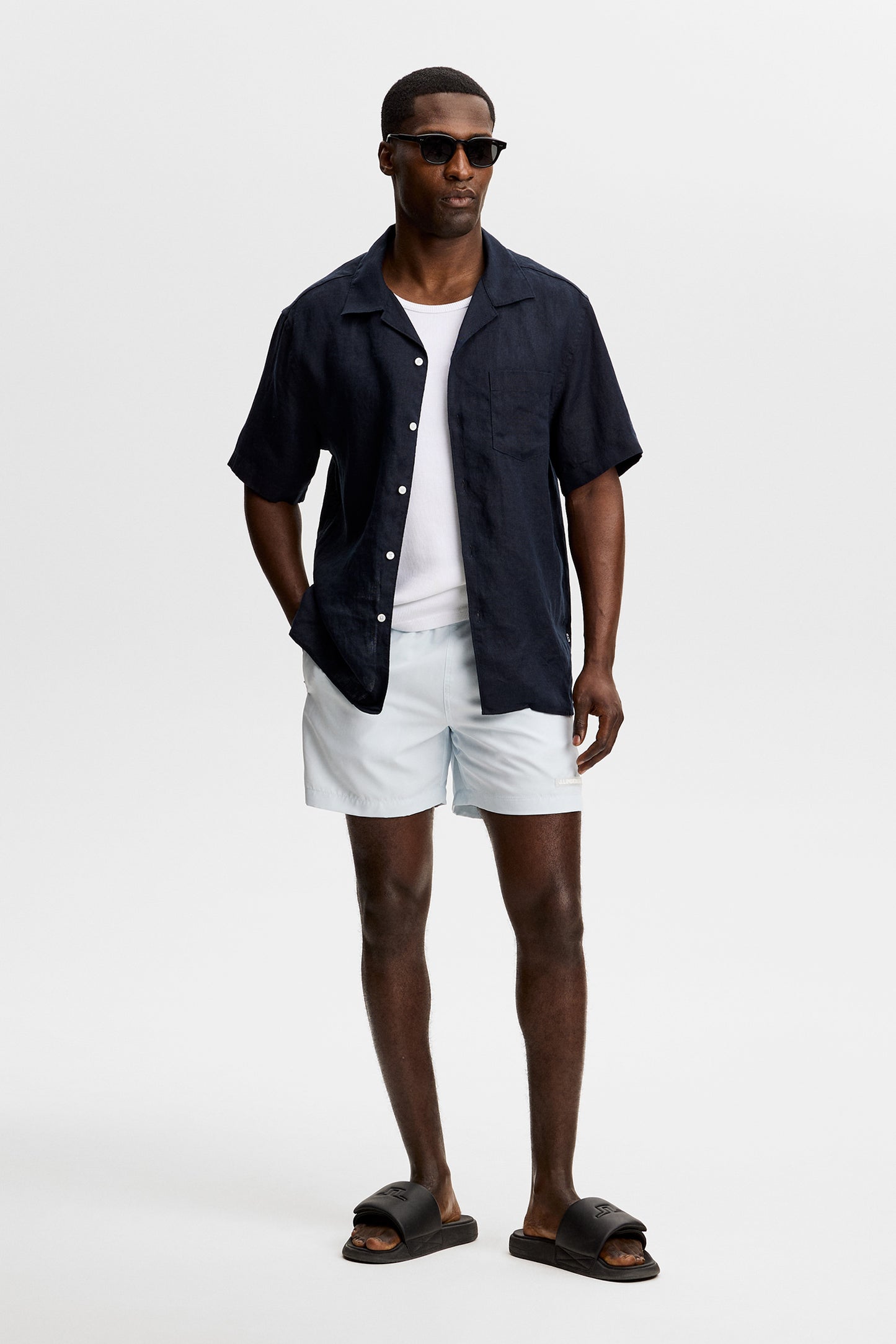 Banks Solid Swim shorts in Skywriting by J.Lindeberg