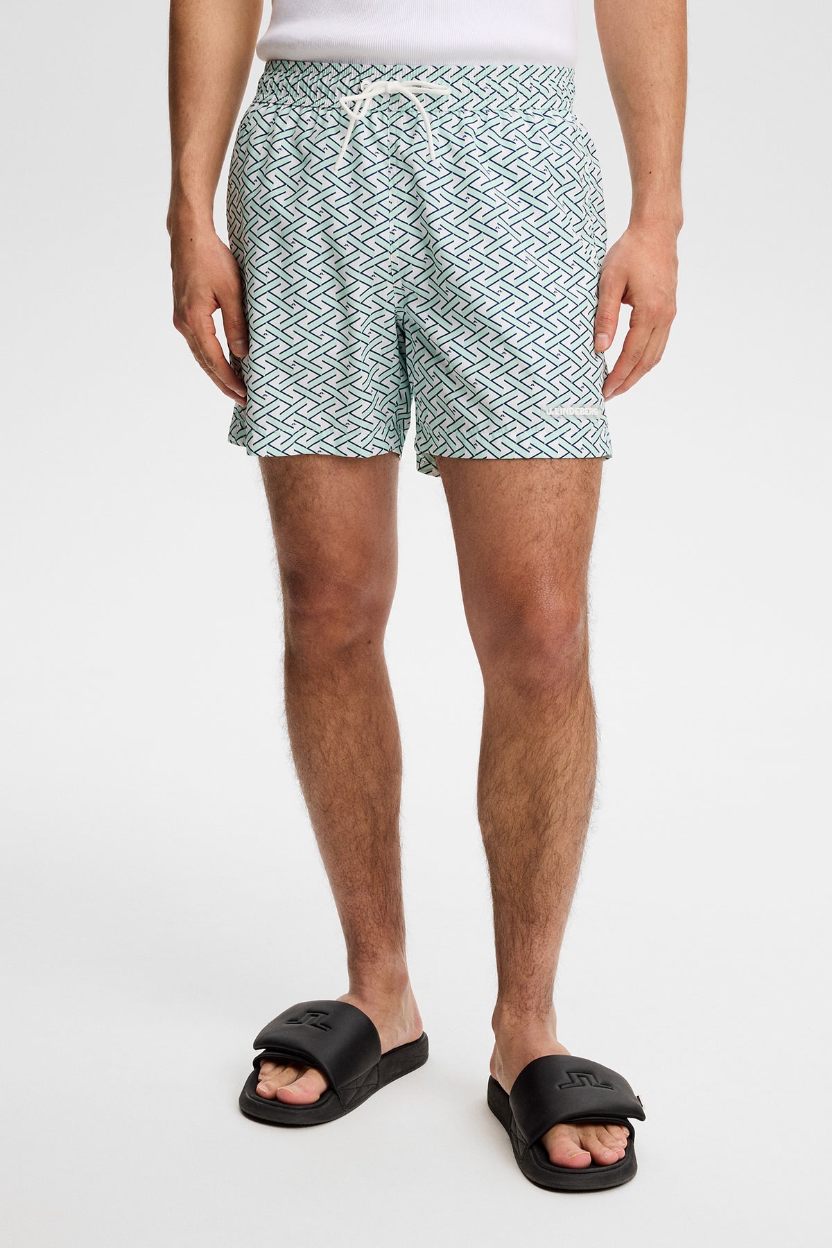 Banks Ladder Print shorts in Ladder White Bay S by J.Lindeberg