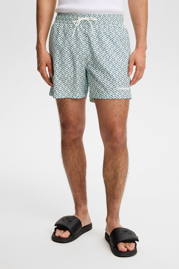 Banks Ladder Print swim shorts / Ladder White Bay S