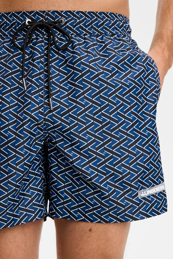 Banks Ladder Print swim shorts / Ladder Estate Navy S