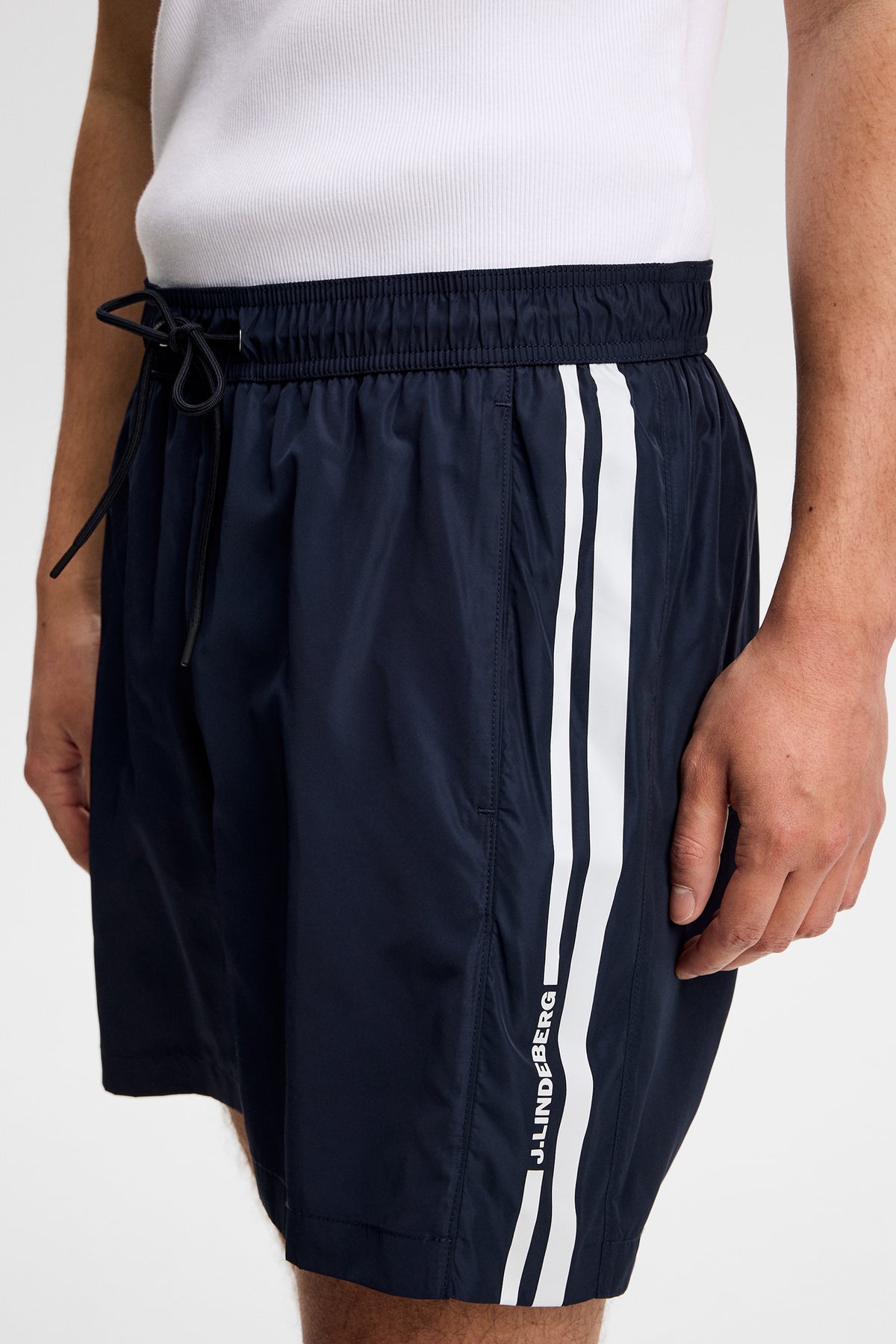 Delta Stripe Swim Shorts in JL Navy by J.Lindeberg