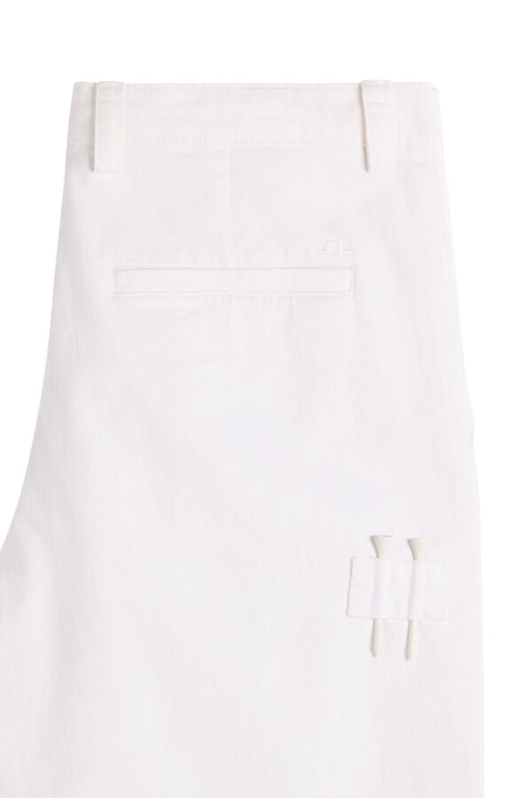 Devyn Straight Cotton Pants / White