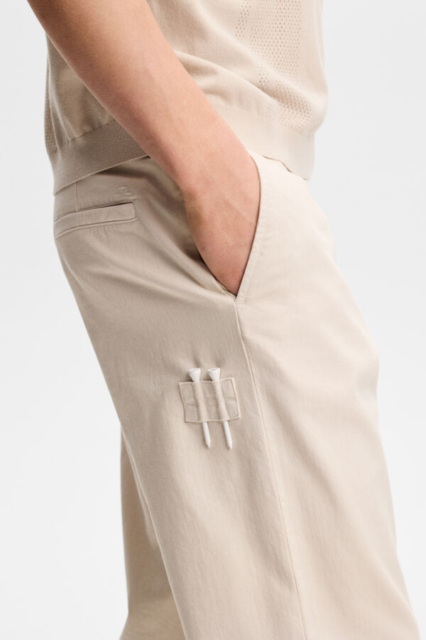 Devyn Straight Cotton Pants / Moonbeam