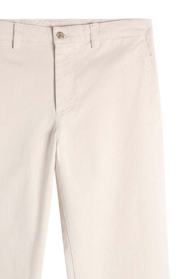 Devyn Straight Cotton Pants / Moonbeam
