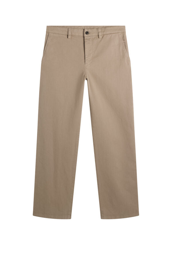 Devyn Straight Cotton Pants / Brindle