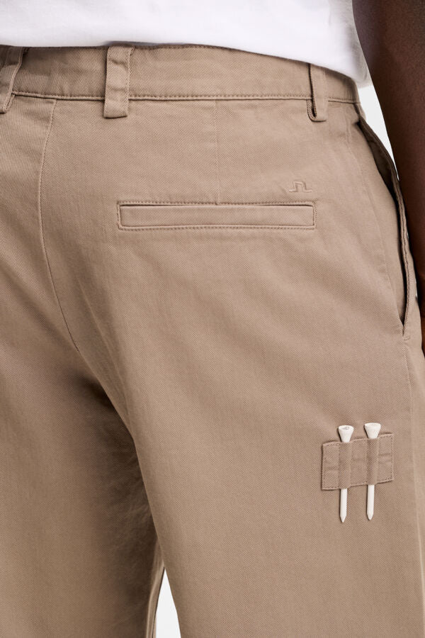 Devyn Straight Cotton Pants / Brindle