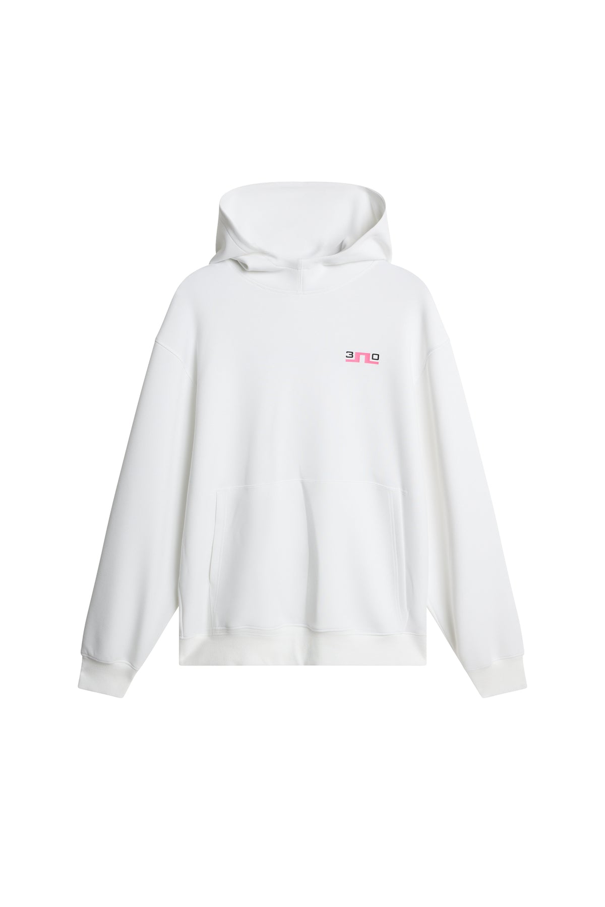 30Y Callan Unisex Hoodie in White by J.Lindeberg