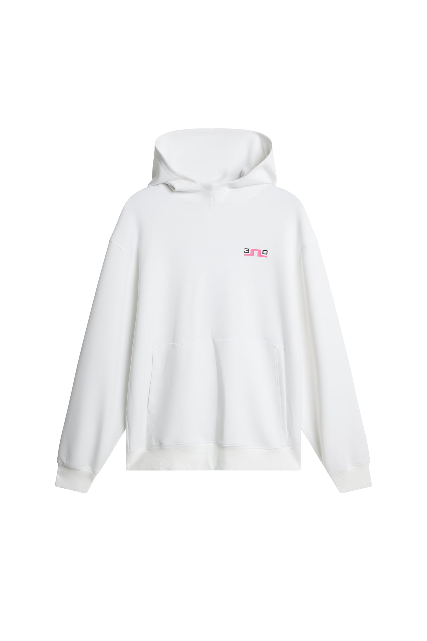 30Y Callan Unisex Hoodie in White by J.Lindeberg