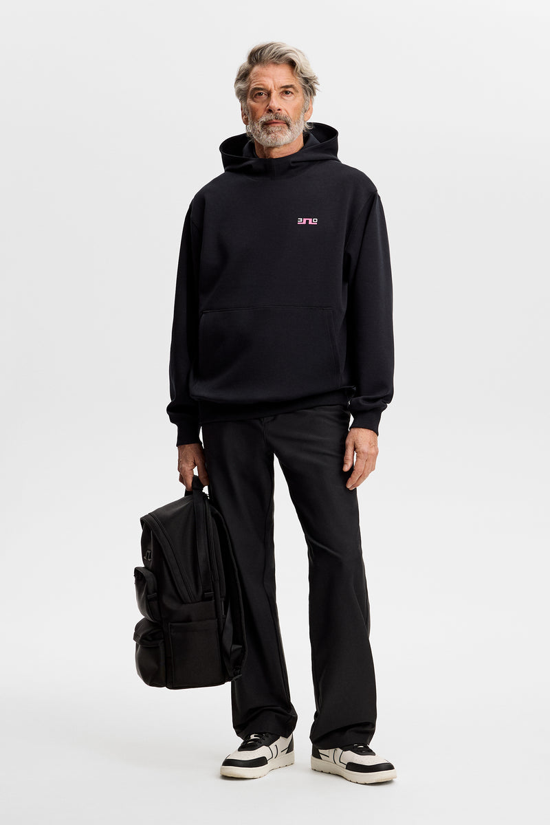 30Y Callan Unisex Hoodie in Black by J.Lindeberg