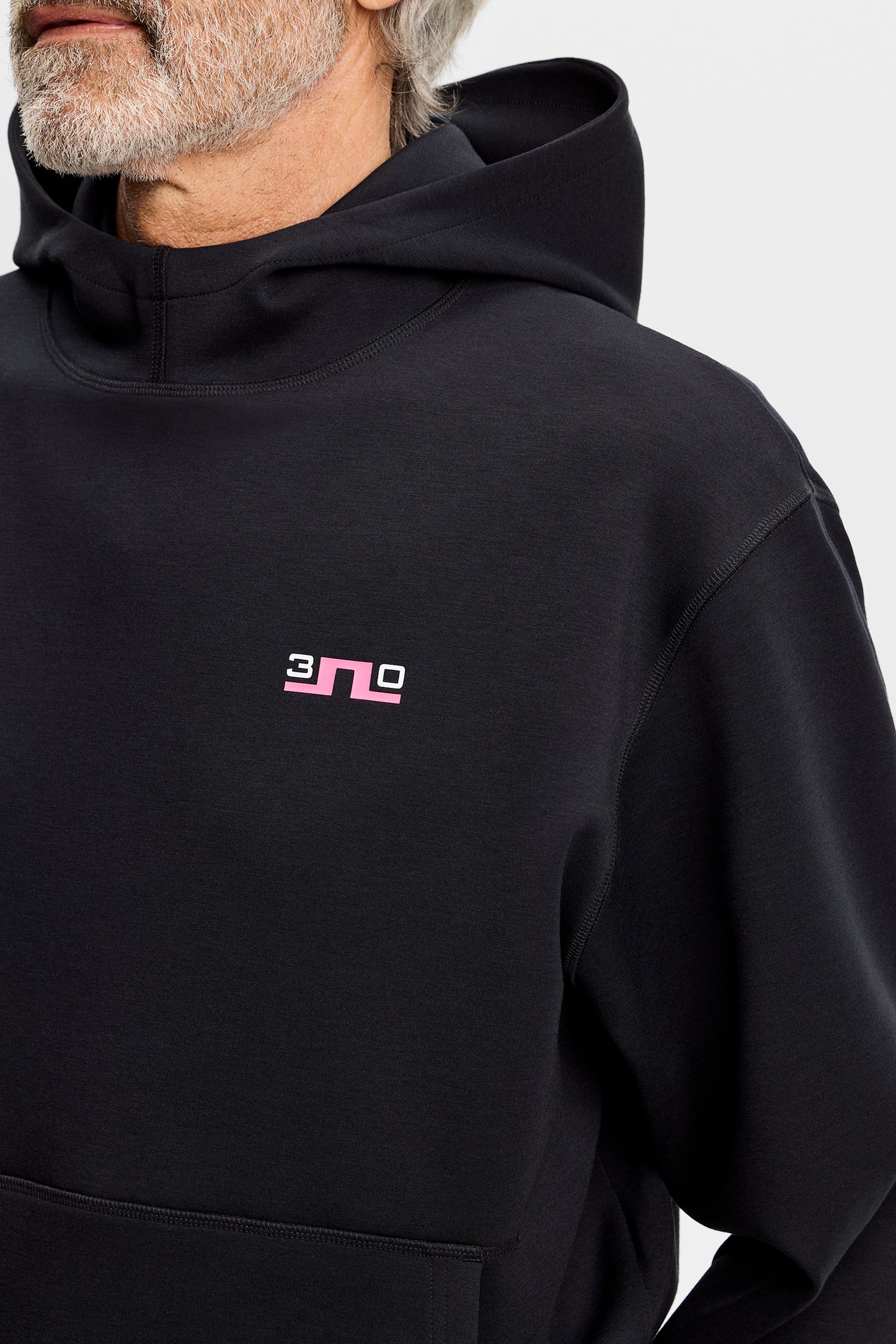 30Y Callan Unisex Hoodie in Black by J.Lindeberg